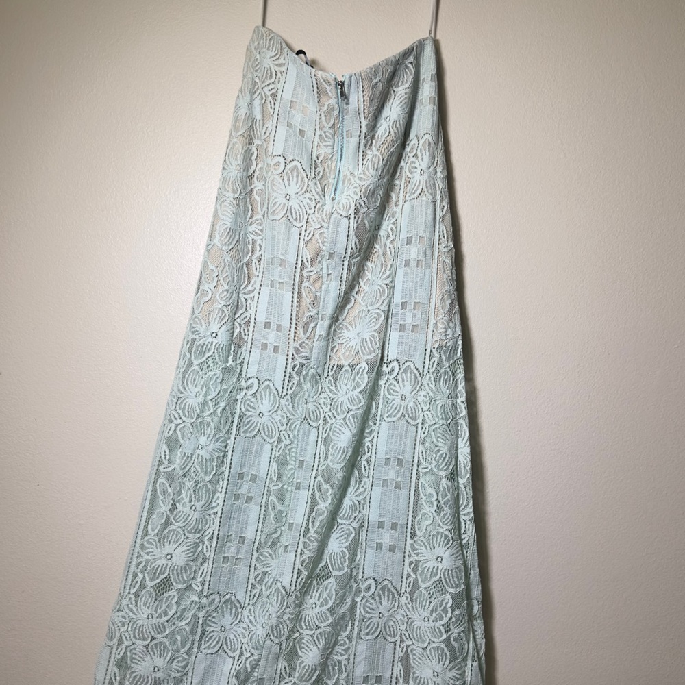 Lulu's Blue Tiered A-line Maxi Skirt for Cocktail